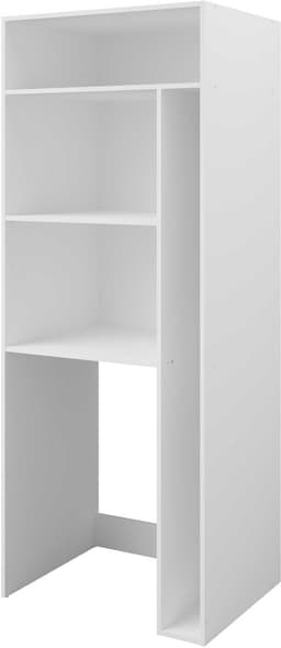 Wasmachinekast Londy - 80x60x203cm - Wit - Parisot - Wasmachine Ombouw - Wit - Melamine; Spaanplaat — thumbnail 2