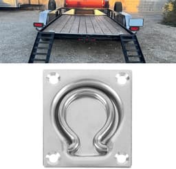 Inbouwanker Ring - Grondanker Aanhanger - Zwaar Transport Vastzetten - Roestvrij Staal 304 - 7.4 x 9.2 cm — thumbnail 3