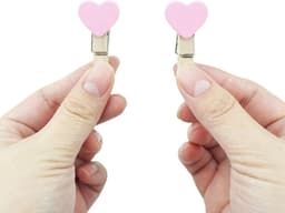 Roze Hart Wasknijpers Mini Houten Clips voor Decoratie en Fotografie — thumbnail 4