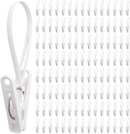 Kledingknijpers - Multi-Functionele Was haken met Touw - 90 Stuks Witte Kledingknijpers — thumbnail 1