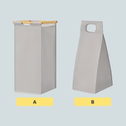SONGMICS - Wasmand - 2 Vakken - Bamboe - 100 L - Wassorteerder - Met Legplank - Kleine Zijvakken - 2 x 50 L — thumbnail 5
