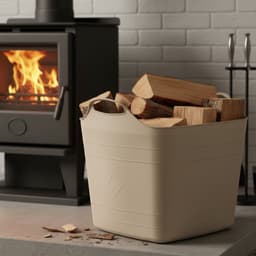 Excellent houseware flexibele kuip / emmer - beige - 25 l - kunststof - 40 x 35 cm - met handvatten — thumbnail 2