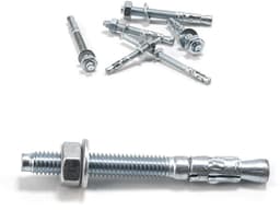 Boutanker Set - Betonanker Pluggen - Zware Bevestiging - Roestvrij Koolstofstaal - M6 x 60 mm - Zilver — thumbnail 1