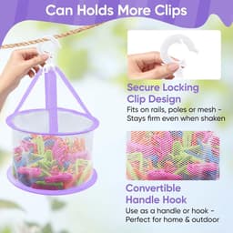48 Kleerhangers met Mandje, Gekleurde Klemmen Zonder Opdruk — thumbnail 3