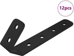 vidaXL - Haken - 12 - st - Zwart - M5 - x - 110 - mm - IJzer — thumbnail 1