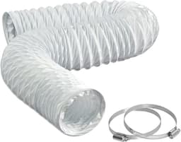 Flexibele Afvoerslang PVC voor Airco, Wasdroger en Afzuigkap - Ø153mm x 2,5m Wit — thumbnail 1