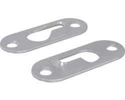 vidaXL - Sleutelgat - Hanger - 2 - pcs - Zilver - 45 - x - 16 - x - 3.5 - mm - IJzer