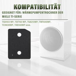 4 stuks droogfilters, voor Miele T1 wasdroger, wasdroger sokkelfilter, sponsfilter, filtermat voor een langere levensduur van de droger (207 mm x 157 mm x 30 mm) — thumbnail 5