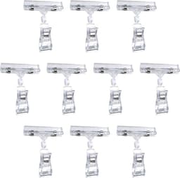 Goodivery ® Set van 10 Draaibare Kunststof Clips voor Prijskaarten en Borden — thumbnail 1