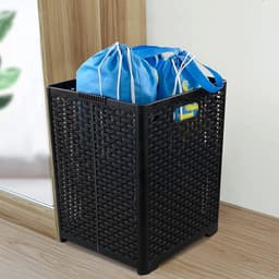 Online Europe, 2 opvouwbare Wasmand, 42L, Zwart,  33 x 33 x 44cm — thumbnail 5