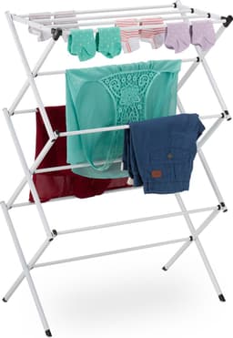droogrek inklapbaar - tot 25 kg - 105x73x37 cm - staand - wit — thumbnail 1