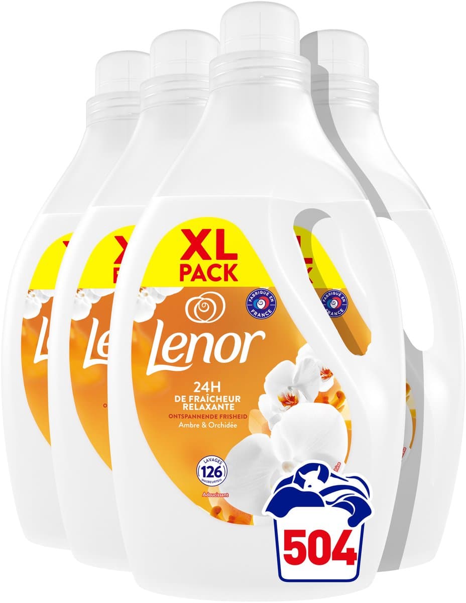 Lenor Wasverzachter Amber & Orchidee - 4 x 126 Wasbeurten — afbeelding 1