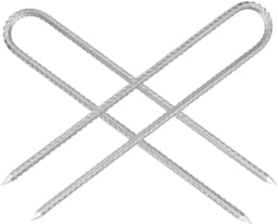 LAUZY- Grondankers U-vormig 30 cm - Stabiele Haringen - Verzinkt - Stormbestendig - Set van 8 - Geschikt voor Trampoline/Camping - Tentharingen — thumbnail 3