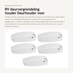Dailygoods- Deurvergrendeling 5 Stuks - Deurstopper - Deurvastzetter - Deurhouder - RV Deurhouder - Wit, ABS Materiaal — thumbnail 1