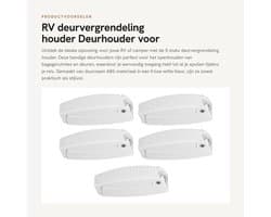 Dailygoods- Deurvergrendeling 5 Stuks - Deurstopper - Deurvastzetter - Deurhouder - RV Deurhouder - Wit, ABS Materiaal