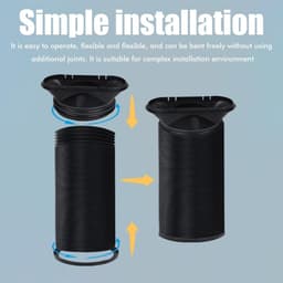 Dailygoods- Uitlaatslang Flexibel - Luchtafvoerslang - Afvoerslang Airco - Verstelbare Lengte 22-150 cm - Koude- en Hittebestendig - Eenvoudig te Installeren - Ventilatieslang — thumbnail 3
