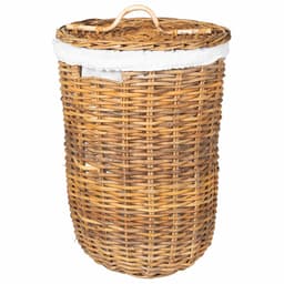 vidaXL - Wasmand - met - deksel - 2 - pcs - Natuurlijk - Bruin - Kubu - Rattan — thumbnail 5