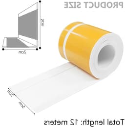 Flexibele PVC Plinten, 12M Zelfklevende Plinten, Zachte Plinten 50 x 20mm, Ideaal voor Keuken en Woonkamer, Makkelijk te Installeren en Onderhouden — thumbnail 5