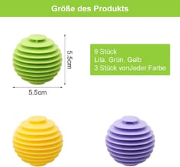 9 stuks drogerballen, wasbal voor wasmachine, wasballen voor donsjassen, wasballen, herbruikbare wasdrogers, wasballen, minder vouwen en knijpers — thumbnail 2