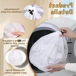 Vijfdelige wasnet voor wasmachine – 30 x 40 cm, fijnmazige waszak met trekkoord voor ondergoed, sokken en handdoeken, ideaal voor delicate was. — thumbnail 4