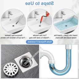 Flexibele Ontstoppingsdraad voor Afvoer, 3m Snoer voor Haarverwijdering en Verstopte Pijpen, Ideaal voor Keuken en Badkamer Accessoires — thumbnail 4