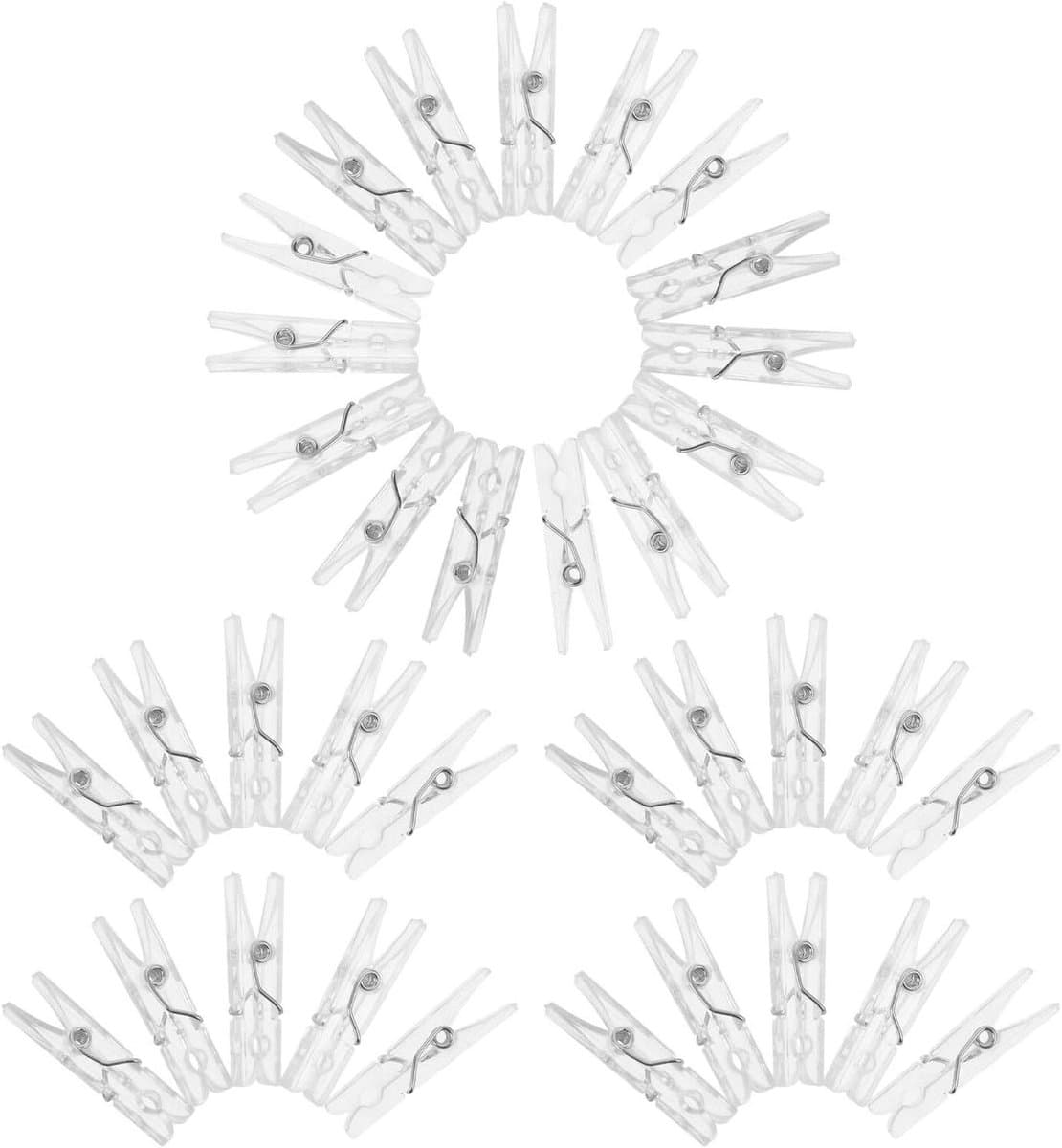 Mini Plastic Clips - Kleine Knijpers - Foto Decoratie - Onzichtbare Charme - 100 Stuks - Transparant — afbeelding 1