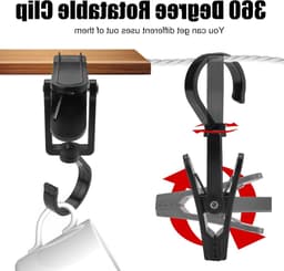 Set van 20 zwarte wasknijpers - 360° draaibaar - Ideaal voor kleding, gordijnen en strandhanddoeken — thumbnail 2