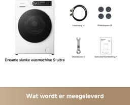 Dreame Wasmachine S-Ultra 11 kg - DD Direct Drive Motor - Stoomsterilisatie - Kreukvrij Drogen - 7 Wasprogramma's - 580 mm Slanke Behuizing - Wit — thumbnail 4