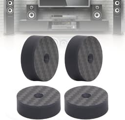 Luidspreker Isolatie Voeten - Trillingsdempers - Audio Verbetering - Koolstofvezel Materiaal - 4 Stuks - Zwart — thumbnail 4