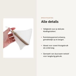 Dailygoods- Waszakken 3-delig - Mini Waszakken - Ruimtebesparend Ontwerp - Voorkomt Schade - Robuuste Constructie - Voor Wasmachine - Wasnet — thumbnail 4