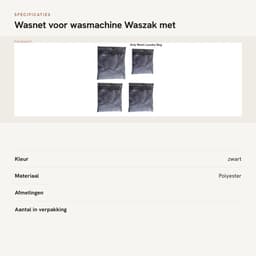 Dailygoods- Wasnet - 4 Stuks - Waszak met Ritssluiting - Waszakken voor Wasgoed - Mesh-Waszak - Polyester - Draagbaar voor Reis — thumbnail 4