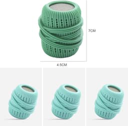 3-stuks Wasballen voor de wasmachine - Vloeibare vlekverwijderaarballen - Vlekverwijderende en reinigende ballen - Verwijdert dierenharen - 4,5*4,5*7 cm - Geschikt voor gebruik in de wasmachine met wasverzachter en andere vloeistoffen - Groen — thumbnail 2
