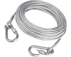 Kleding Touw - Waslijn Outdoor - Kleding Drogen - Winddicht Gecoat Staaldraad - Tot 20 meter - Meerkleurig