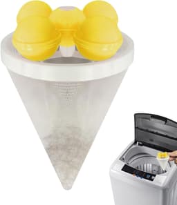 Haarfilters Wasmachines - Pluisvangers - Kleding Reinigen - Herbruikbaar Ontwerp - 4.5 cm - Geel — thumbnail 5