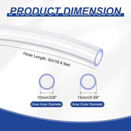 Afvoerslang - Condensafvoer - Airco Ontvochtiging - Flexibel PVC Materiaal - 5 meter - Transparant — thumbnail 5