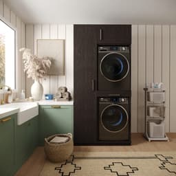 Wasophoogte® Wasmachine Kast Rome - Wasmachine verhoger - Wasmachine ombouw - 700(D)*1115(B)*2350(H) mm - Zwart — thumbnail 5