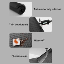 Wasmachine bovenhoes - Apparaatmat Bescherming - Apparaten Stabiliseren - Hittebestendig Waterdicht - 60 x 60 cm - Grijs — thumbnail 5