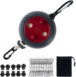 Intrekbare Waslijn - Reis Waslijn - Kleding Drogen - Met Opbergtas - 10 Meter - Rood — thumbnail 5