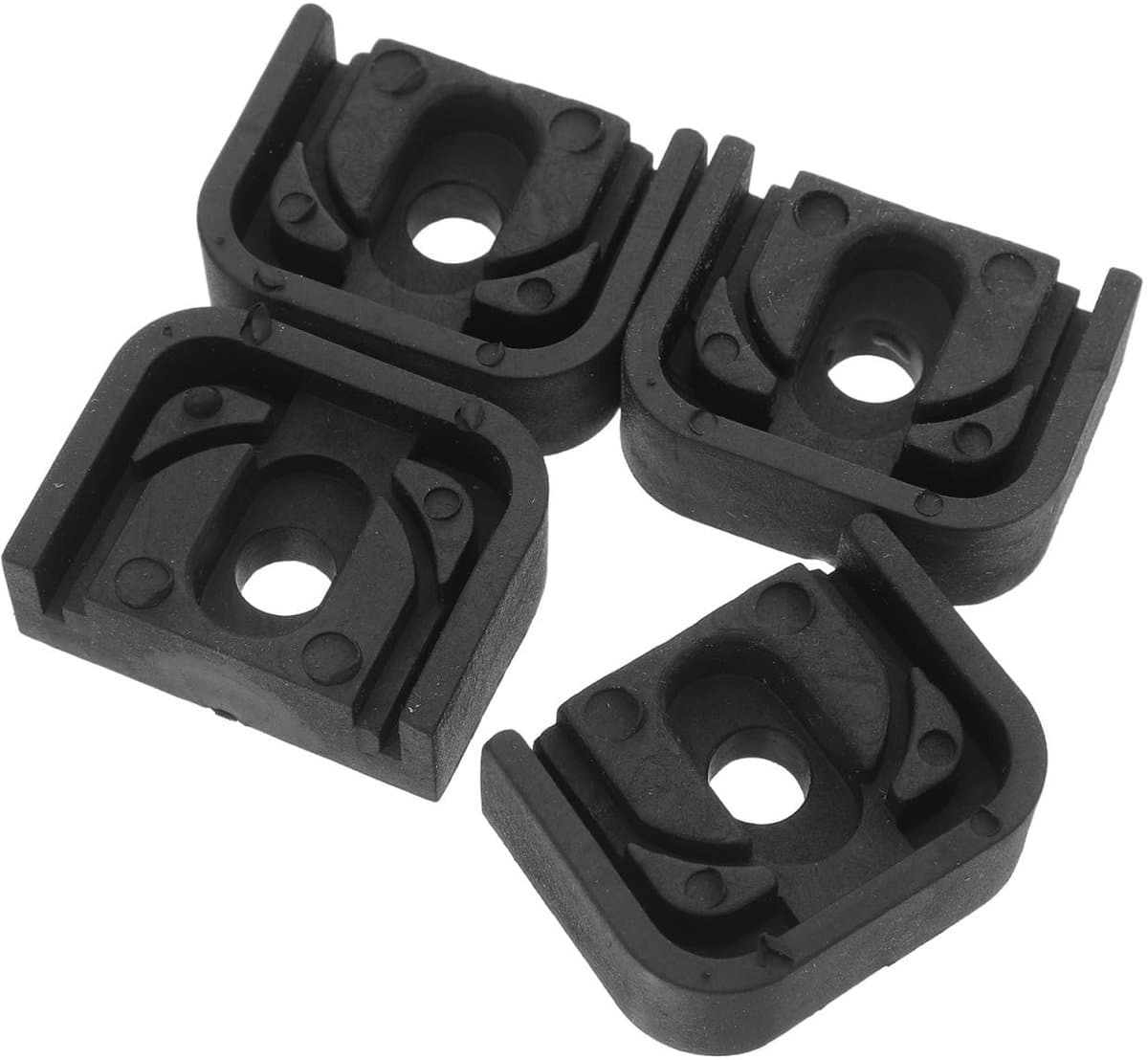 Dailygoods- Anti-vibratievoeten 4 stuks - Rubber - Trillingsdempers Airco - Schokbestendig - Stabilisatie - Duurzaam - Afmetingen 5,10 x 3,90 x 1,70 cm — afbeelding 1