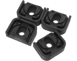 Dailygoods- Anti-vibratievoeten 4 stuks - Rubber - Trillingsdempers Airco - Schokbestendig - Stabilisatie - Duurzaam - Afmetingen 5,10 x 3,90 x 1,70 cm