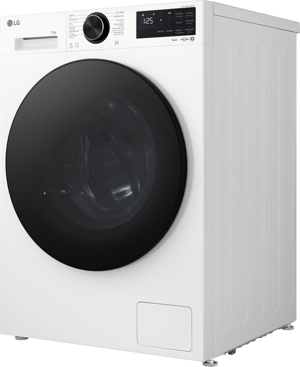 LG F4X5011TWB wasmachine 11 kg met AI DD voor betere stofverzorging, TurboWash360˚ voor snel en grondig wassen in ca. 39 min, Steam verwijdert allergenen en bacteriën, ThinQ slimme bediening en stille, duurzame Inverter Direct Drive. Energieklasse A — afbeelding 1
