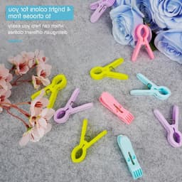 Kleurige plastic wasknijpers met sterke grip en antislip, inclusief handige opbergmand - 48 stuks — thumbnail 3