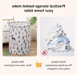Allecto - Opvouwbare Baby Wasmand - Kinderopbergmand met Handvatten - 30 x 40 cm - Waterafstotend en Duurzaam — thumbnail 3
