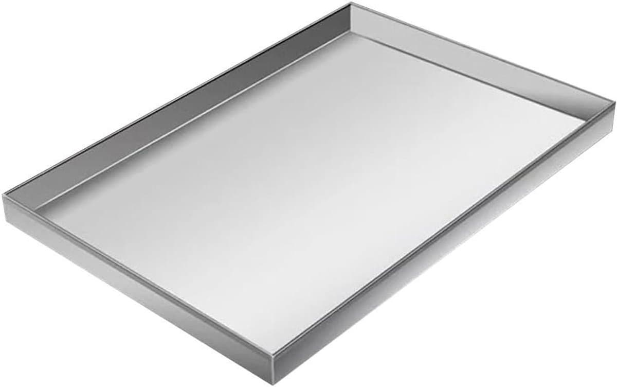 Opvangbak Wasmachine - Lekbak Airco - Condenswater Opvangen - Roestvrij Staal 304 - 80x60cm - Zilver — afbeelding 1