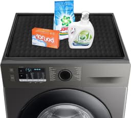 Wasmachine Droger Mat - Apparaat Beschermer - Apparaten Beschermen - Antislip Waterdicht - 60 x 50 cm - Zwart — thumbnail 1