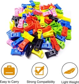 Sokkenklemmen - Sokkenclips - Sokken Organiseren - Duurzaam POM Materiaal - 30 Stuks - Meerkleurig — thumbnail 5