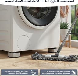 Dailygoods- Anti-vibratiepads - Set van 4 - Antislip rubberen stabilisator - Schokabsorberend - Universele houder - Vermindert trillingen en geluiden — thumbnail 3