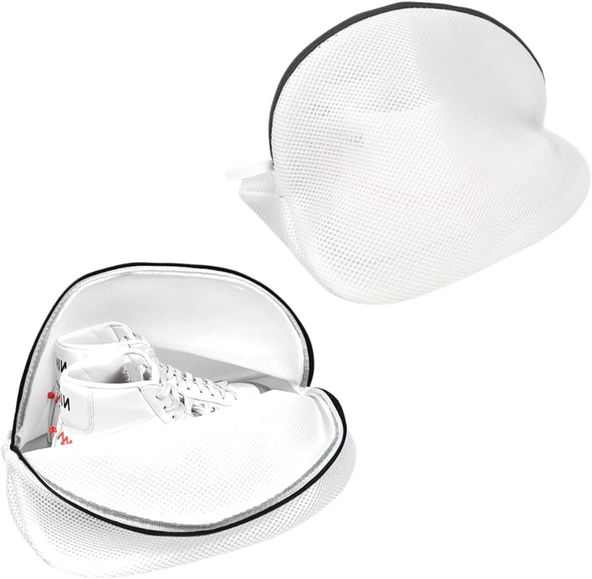Waszak voor Schoenen en Delicate Kleding, Antideform, Mesh, Met Rits (2 Stuks) - Ideaal voor Wassen en Bescherming van Textiel — afbeelding 1