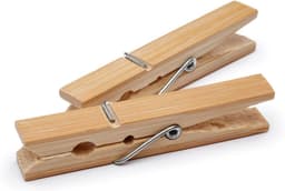 Houten Haringen - Wasknijpers - Was Lijnen - Slim Design - 120 Stuks - Gemengd — thumbnail 1