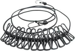 MAGICLULU Draagbare Reiswaslijn Kampeerwaslijn Met Clips 1 9 M Elastische Drooglijn Voor Thuis Kamperen En Buitenactiviteiten — thumbnail 1